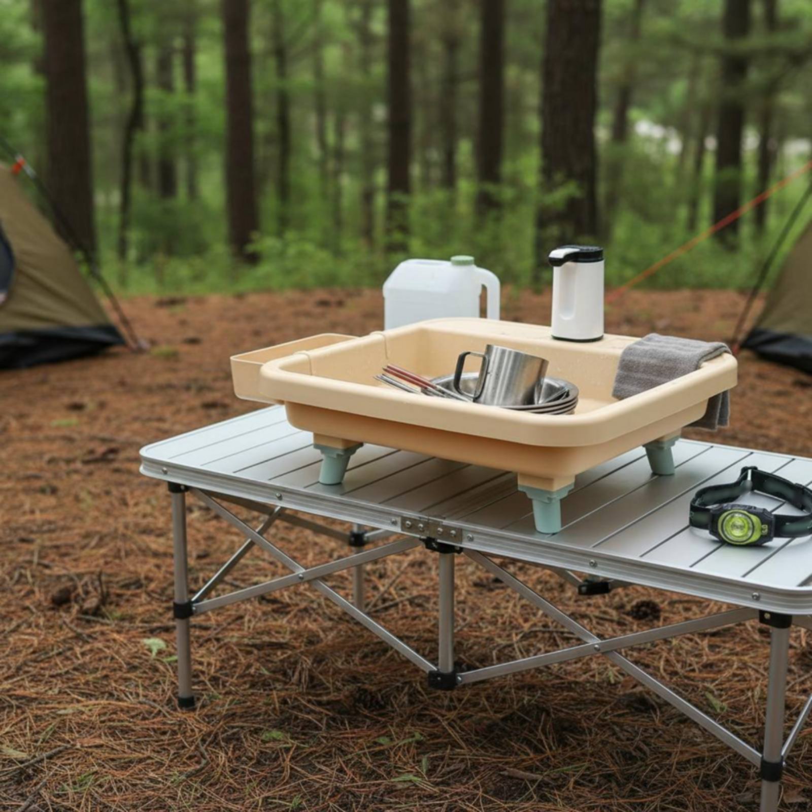 สถานีล้างมือแบบพกพา ฟังก์ชั่นป - Outdoor Camp บทวิจารณ์และราคา