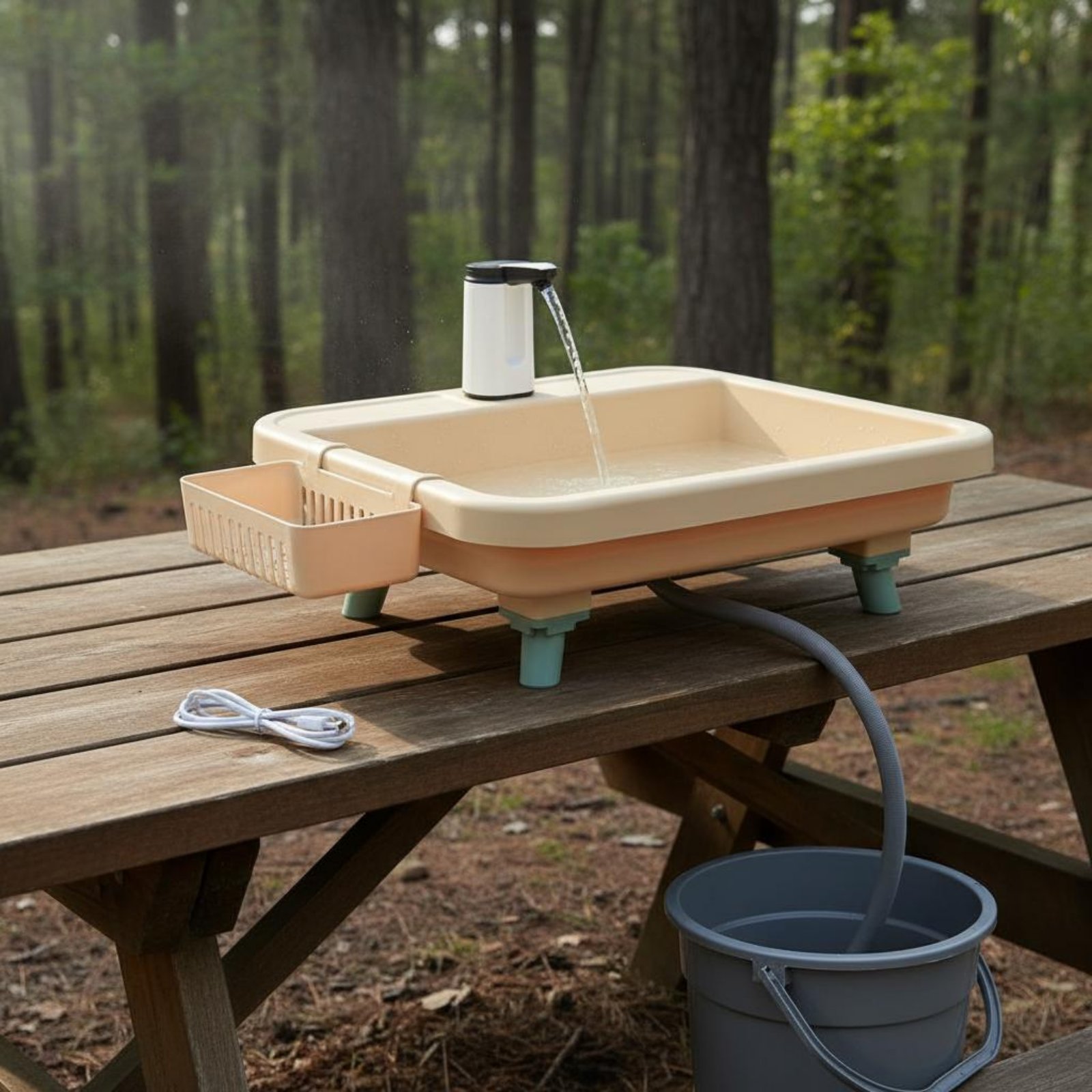 สถานีล้างมือแบบพกพา ฟังก์ชั่นป - Outdoor Camp บทวิจารณ์และราคา
