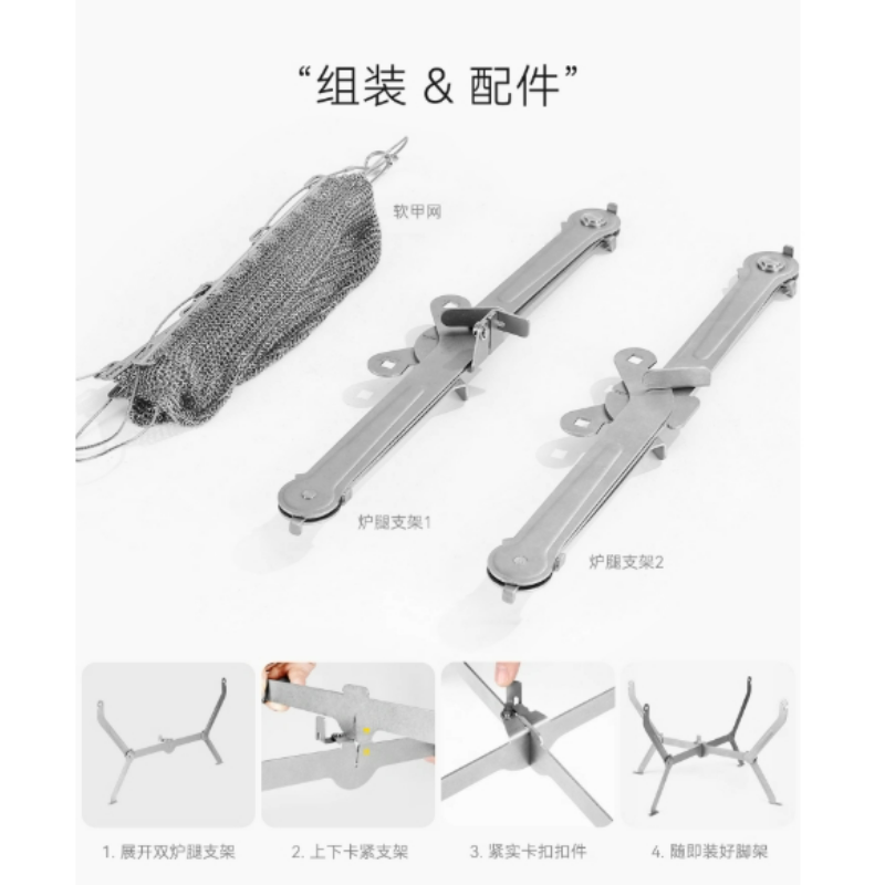 เตาบาร์บีคิวพับได้แบบพกพาสำหรั - Outdoor Camping Burner บทวิจารณ์และราคา