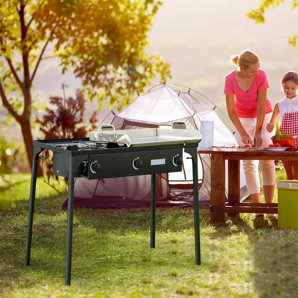 เตาแก๊สโพรเพนแบบพกพา 3 หัวเตา  - Outdoor Camping Burner บทวิจารณ์และราคา