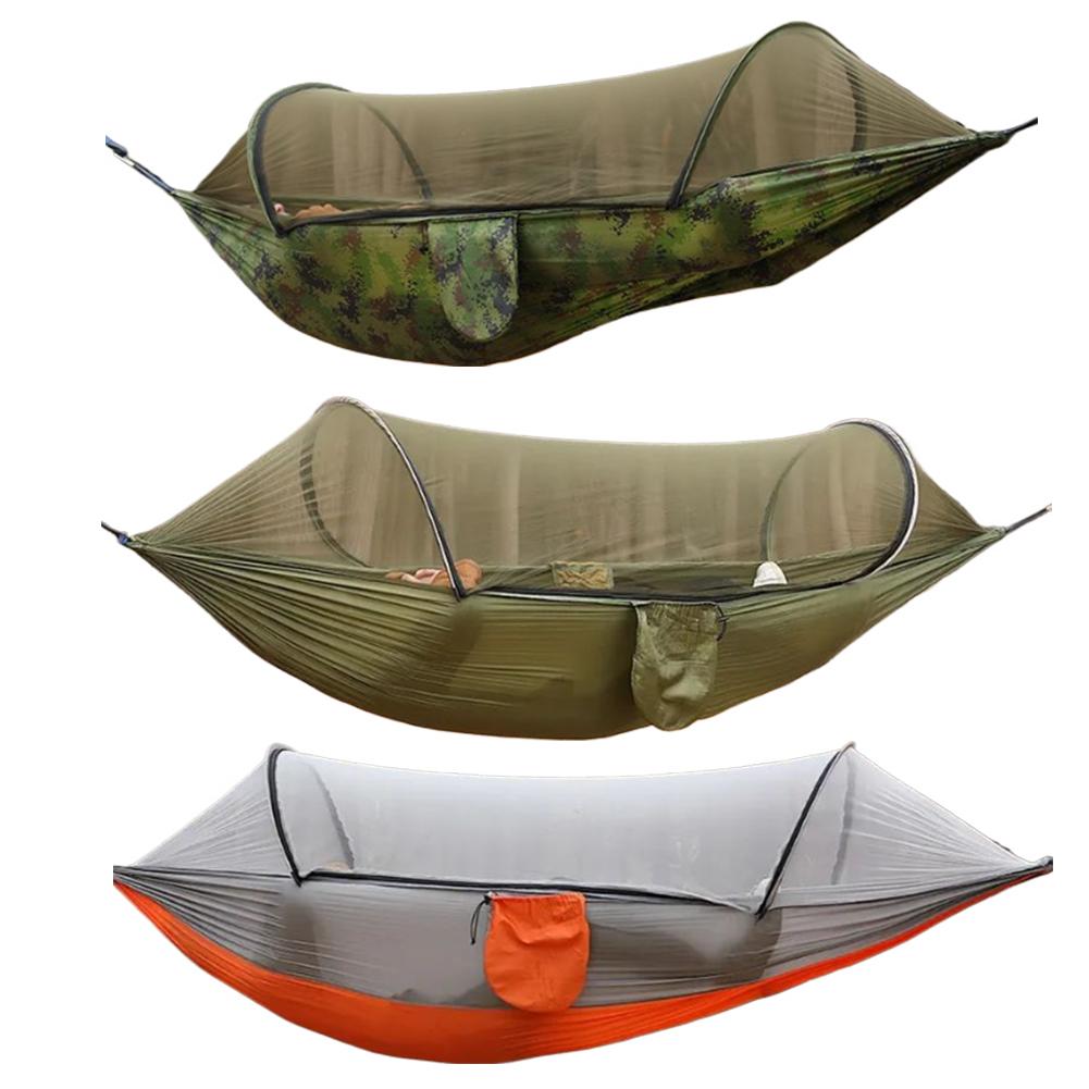 เปลญวนตั้งอัตโนมัติพร้อมมุ้งกั - Outdoor Camping Mosquito Net บทวิจารณ์และราคา