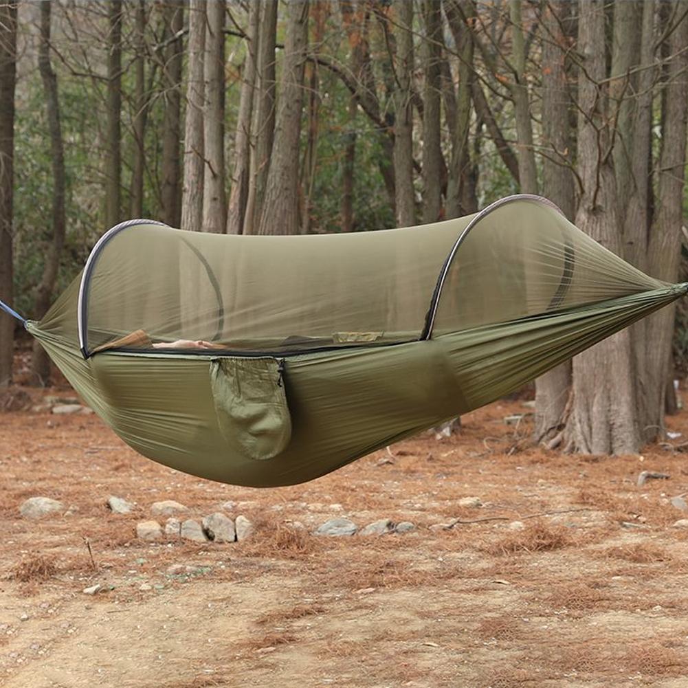เปลญวนตั้งอัตโนมัติพร้อมมุ้งกั - Outdoor Camping Mosquito Net บทวิจารณ์และราคา