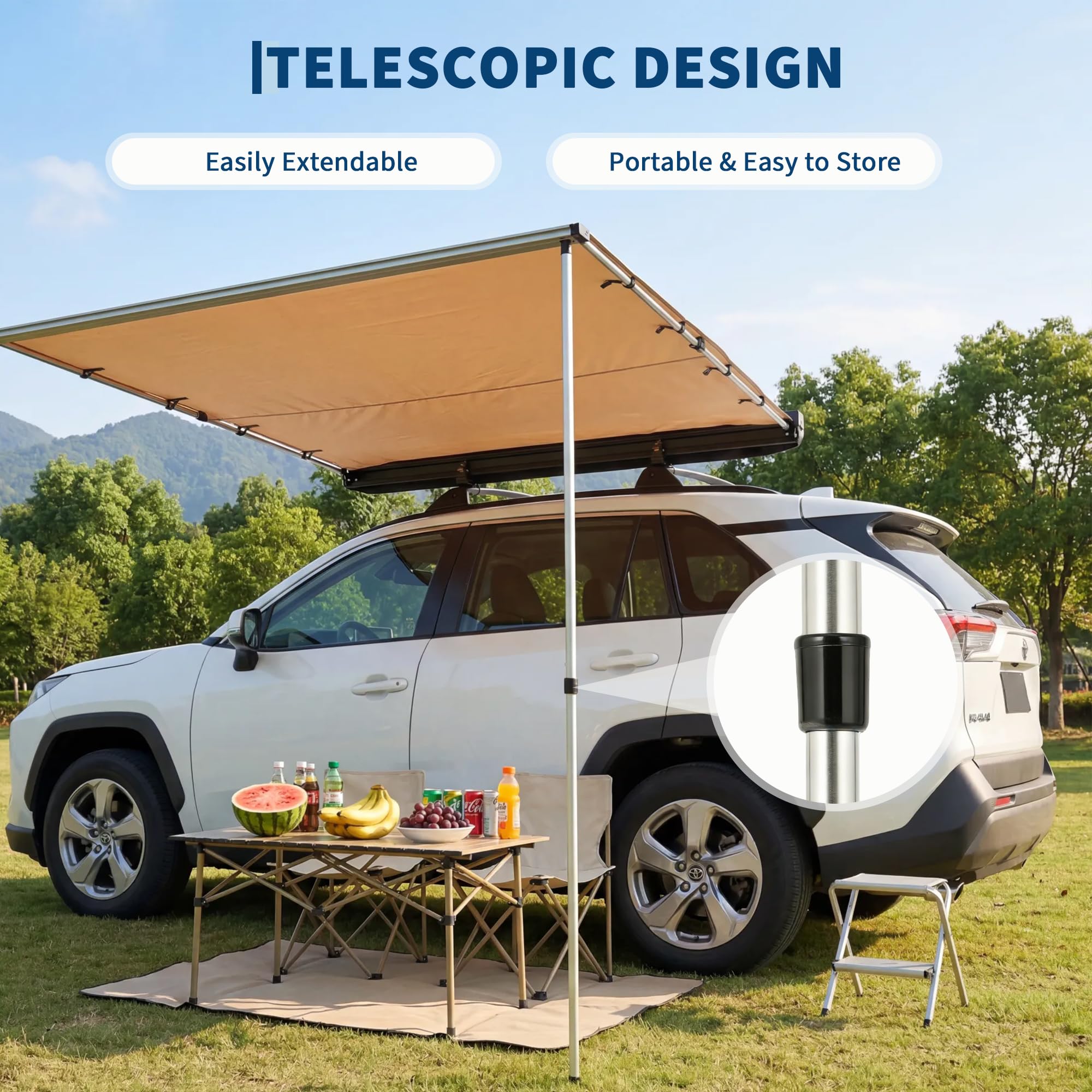 กันสาดหลังคารถ SUV รถบรรทุก รถ - Outdoor Camping Awning บทวิจารณ์และราคา