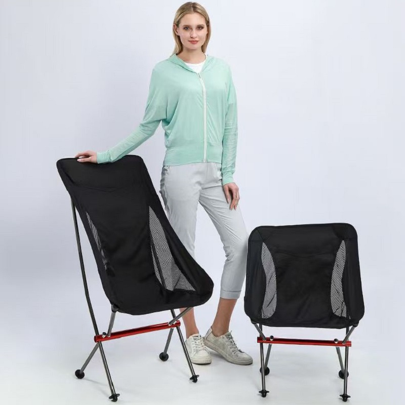 เก้าอี้พักผ่อนพับได้แบบพนักพิง - Outdoor Camping High Chair บทวิจารณ์และราคา
