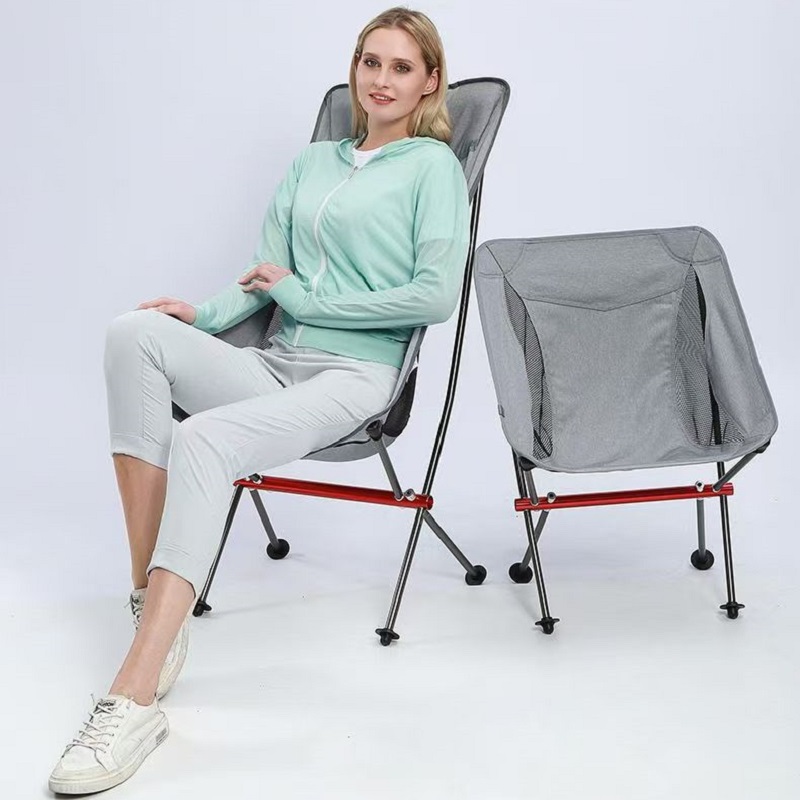 เก้าอี้พักผ่อนพับได้แบบพนักพิง - Outdoor Camping High Chair บทวิจารณ์และราคา