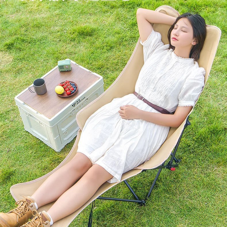 เก้าอี้ทรงพระจันทร์พร้อมขาตั้ง - Outdoor Camping High Chair บทวิจารณ์และราคา