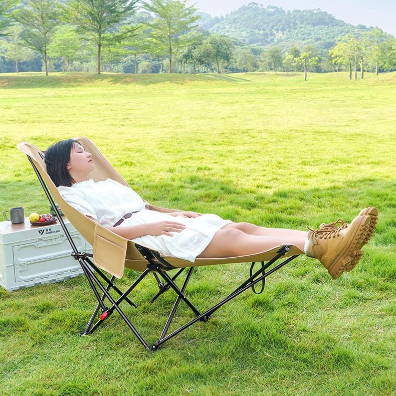 เก้าอี้ทรงพระจันทร์พร้อมขาตั้ง - Outdoor Camping High Chair บทวิจารณ์และราคา